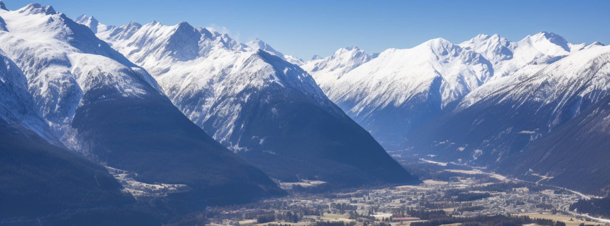 Snow-capped mountains in Northern Italy.