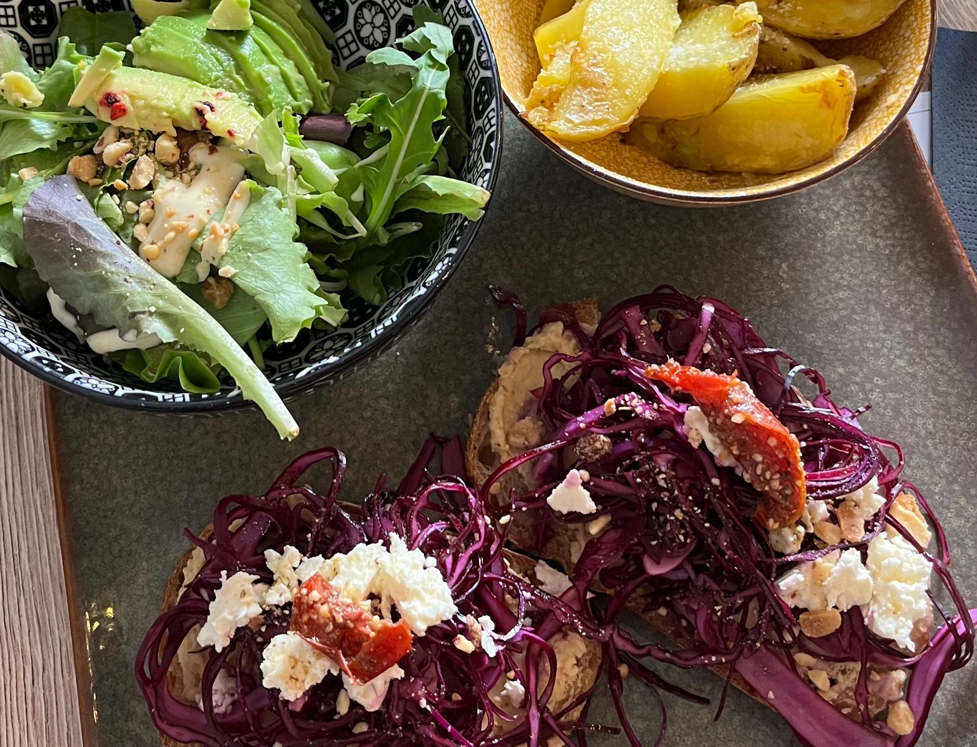 A veggie brunch at BGood cafe.
