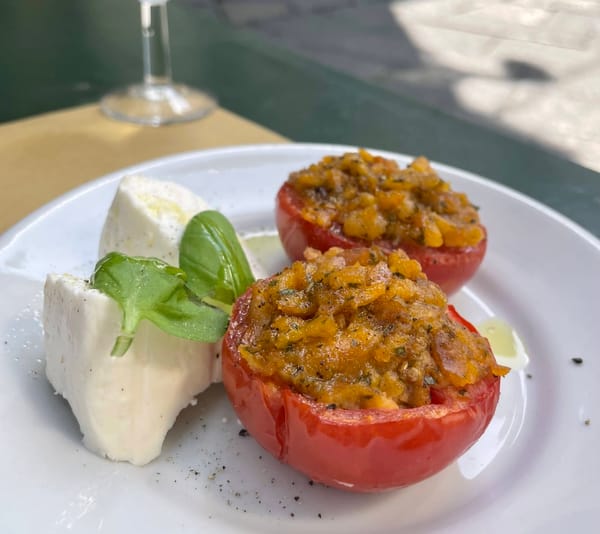 Pomodori Ripieni al Forno (baked stuffed tomatoes).