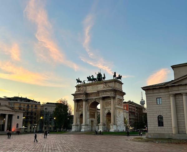 Arco della Pace in Milan, Italy.